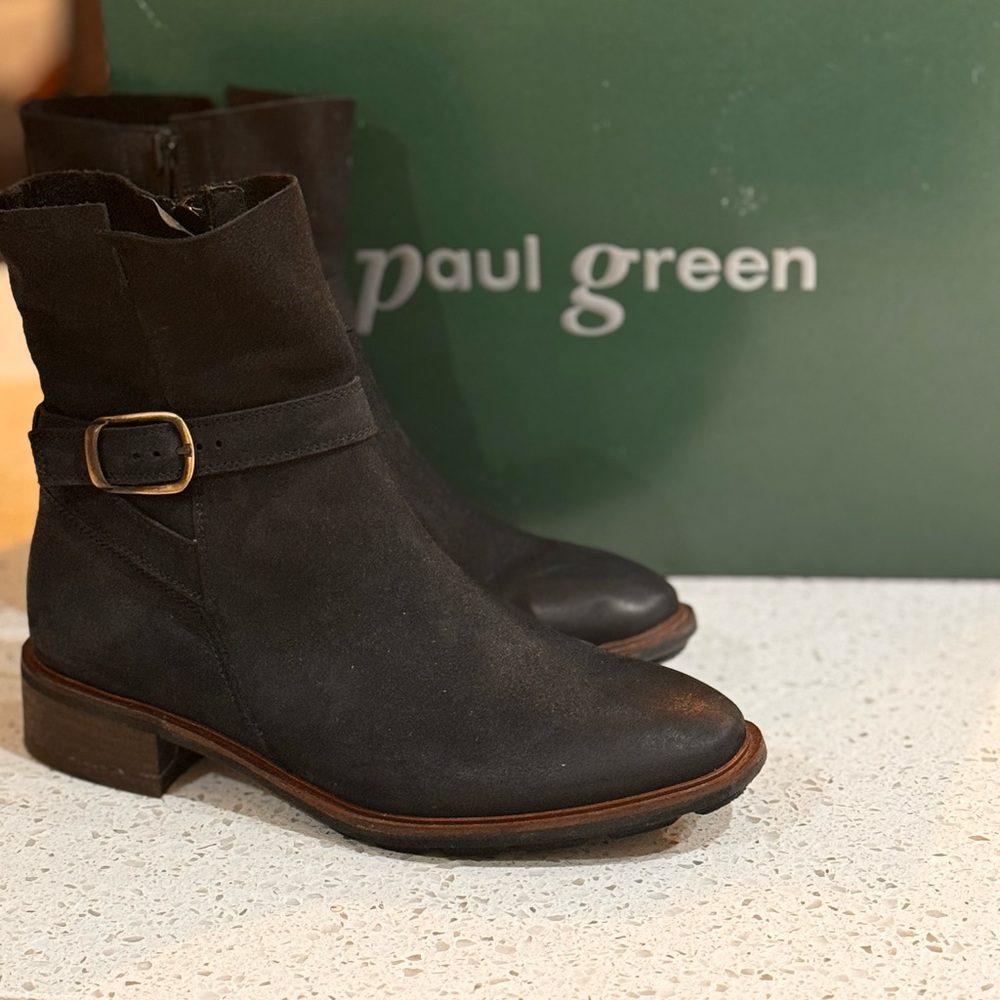 Paul Green Denver Buckle Boot Black